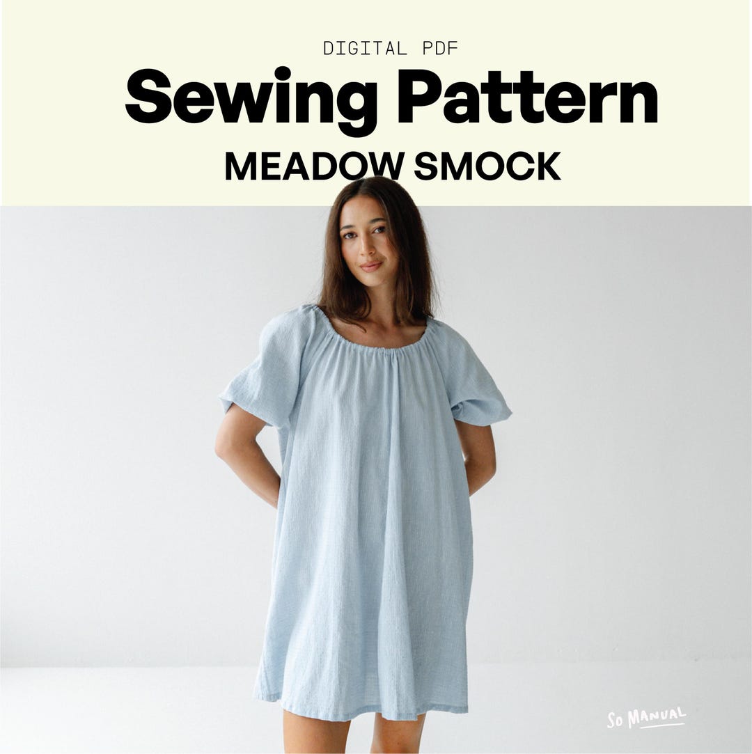 sewing pattern smock dress Ilma & Top Sewing Pattern Smock Dress New