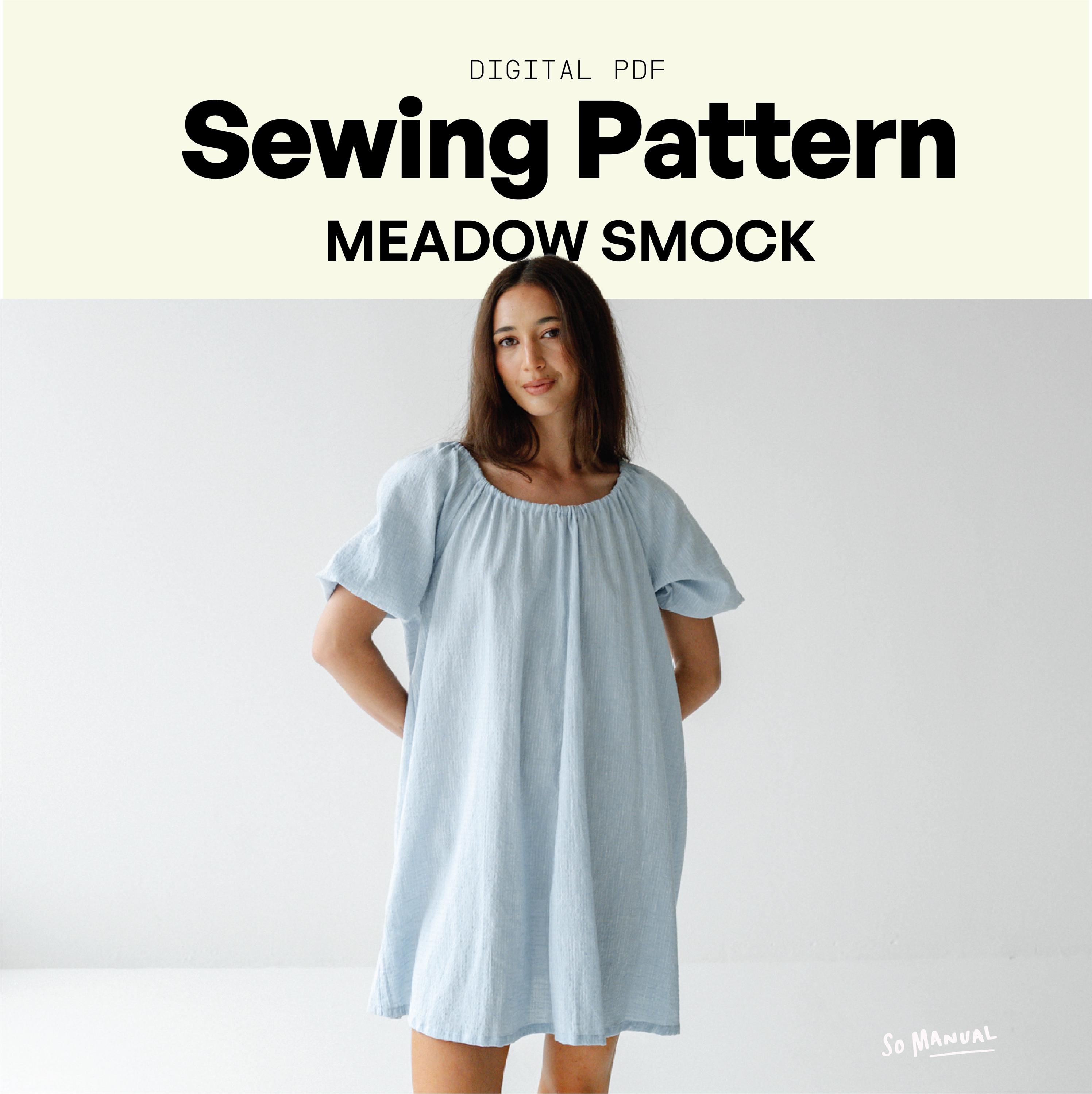 old fashioned smock dress Meadow Smock Dress & Top | PDF Sewing Pattern | Gathered Poet Style