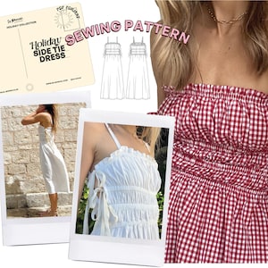 Holiday Side Tie Dress | PDF Sewing Pattern | Tie Detail