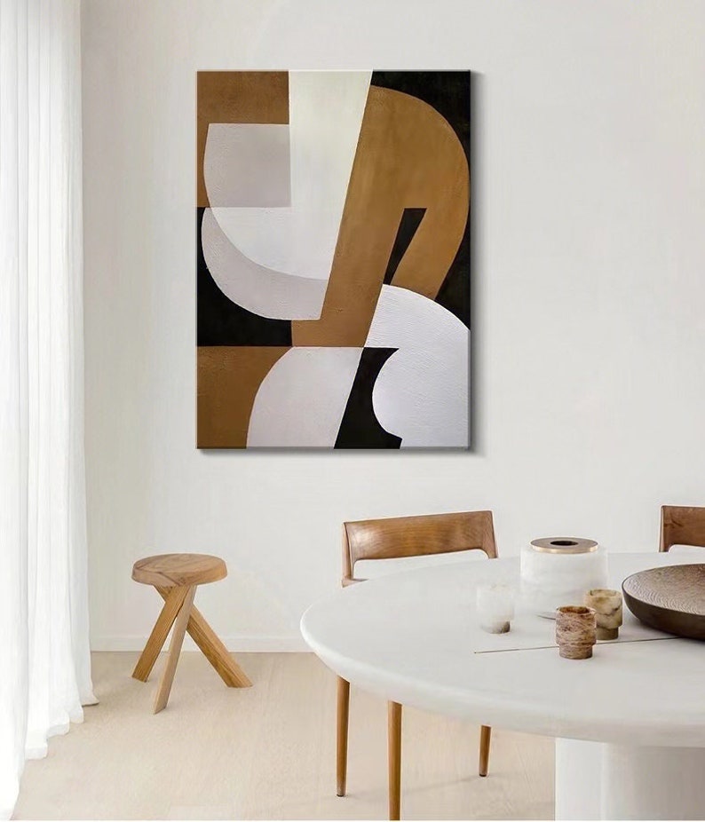 Black and Brown Abstract Art Black and Brown Textured Wall Art Etsy