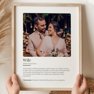Personalized Wife Definition Print From Husband 1st Anniversary Gift For Wife Birthday Gift For Her Wedding Keepsake WallArt Gift for Couple