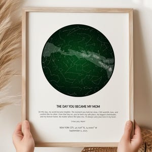 Personalisierter Der Tag, an dem Sie meine Mutter wurden Nachthimmel Muttertag Sternkarte DIGITAL-Druck Geschenk für Oma Sternkarte Nach Datum Erste Geschenke für Mama