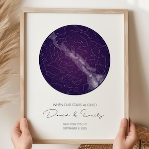 Personalisierte The Night We Met Star Map Konstellation, wo alles begann Benutzerdefinierte Karte DIGITAL Drucken Sie unser erstes Datum Karte Hochzeitstag Geschenk