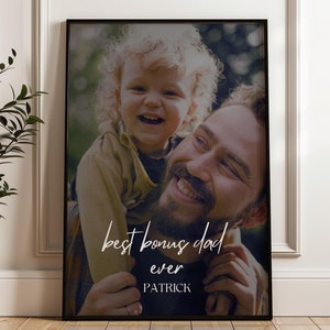 PERSONALISED STEP DAD Printable Wall Art Custom Stepped Up Dad Birthday Gift Bonus Dad Gift For Him Unique Stepfather Gift Birthday Present