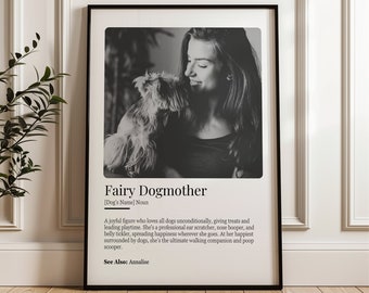 Personalized Fairy Dogmother Definition Print, Custom Dog Mom Gift (Digital Download)