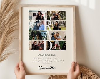 Personalized Graduation Photo Collage: Class of 2025, Graduation Party Sign (Digital Download)