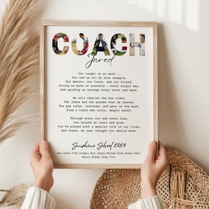 Personalized COACH Gift Printable Wall Art DIGITAL Custom Coach Thank You Gift Coach Leaving Gift Sports Coach Appreciation Gift Mentor Gift