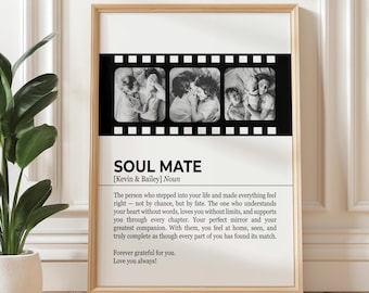 Personalized Soulmate Definition Print with Photo, Custom Anniversary Gift for Girlfriend or Boyfriend: UNFRAMED Poster