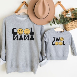 Two Cool Smile Face Birthday Shirt Svg Png, 2nd Birthday Svg Two Cool Matching Family Birthday Svg Png Mommy and Me 2nd Birthday Boy Outfit