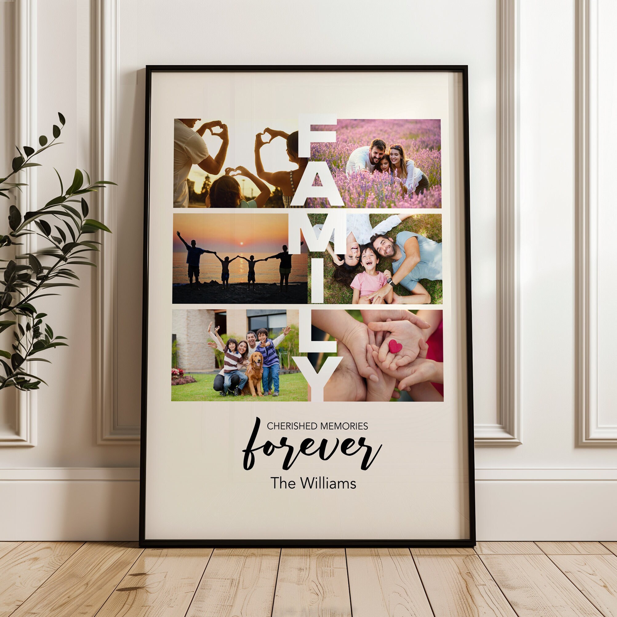 Personalized Family Photo Collage Print: Custom Wall Art (digital ...