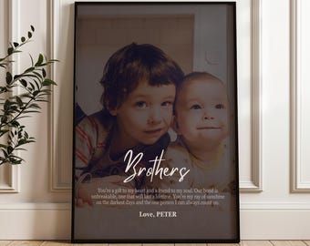 Personalisierter Bruder Foto Print: Individuelle Wandkunst (Digitaler Download)
