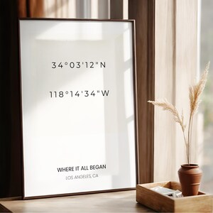 Personalized Location Coordinates Print Latitude Longitude Christmas ...