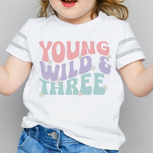 Young Wild And Three Shirt Svg Png, Jungle Birthday Party Wild Birthday Theme I'm Three Shirt, Boys Girls 3rd Birthday Instant Download Svg