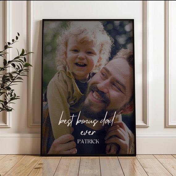 PERSONALISED STEP DAD Printable Wall Art Custom Stepped up Dad