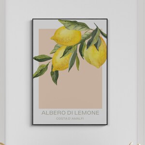 Citroenposter voor de keuken | Vintage posterprint | Selecteerbaar formaat | Digitaal bestand afbeelding 2