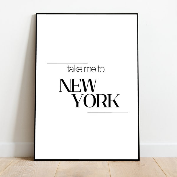 Poster mit der typografie New York