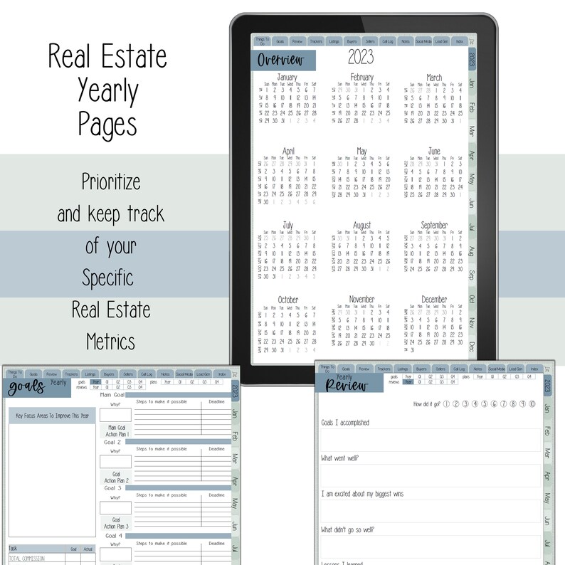 Real Estate Digital Planner Ninja Bluemint 20242025 Realtor Calendar