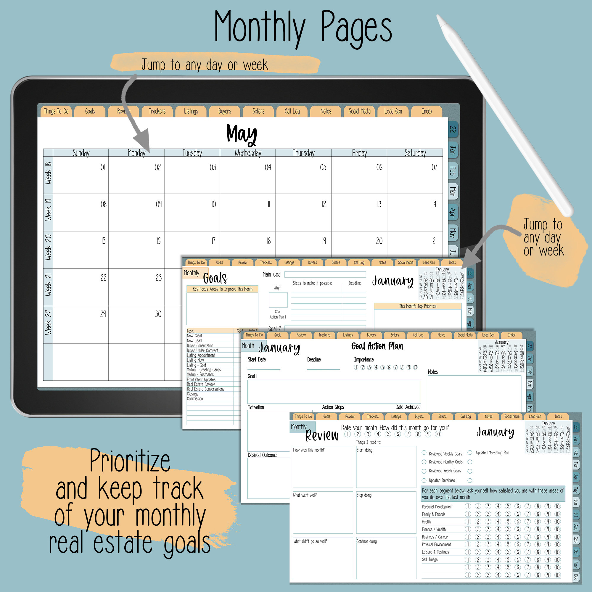 Real Estate Daily Planner 2024 Realtor Planners Digital Daily Activity