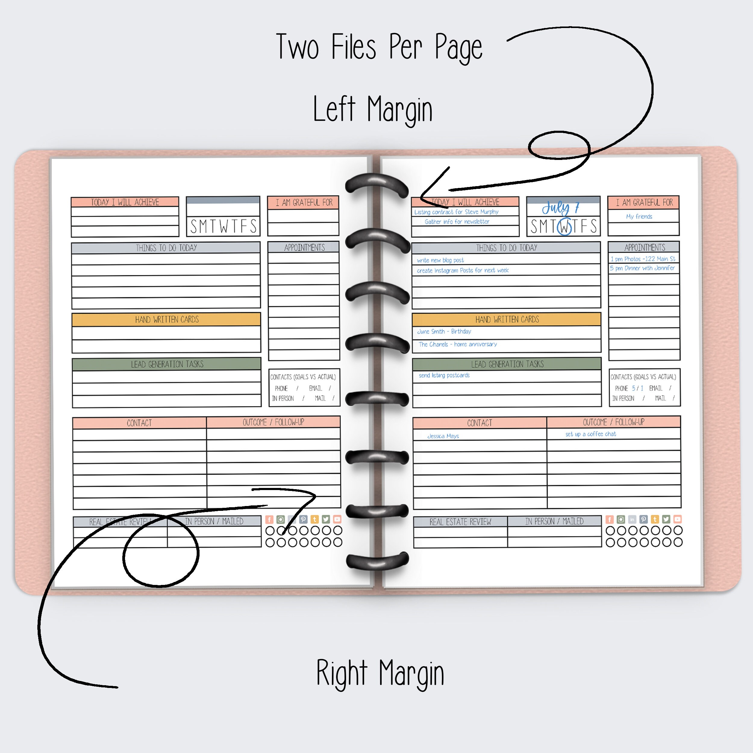 Realtor Daily Routine Realtor Checklist Daily Habits Planner Tracker Calendar Template for ...