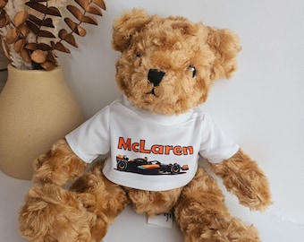 RARE Vintage Porsche Motorsport Teddy Bear Race Car Mobil 1