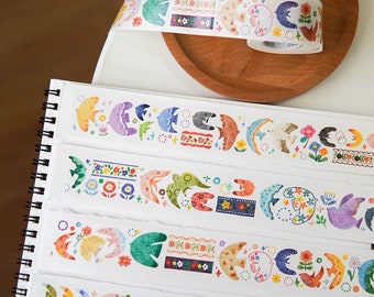 Birds Washi paper tape | Cute planner tape, Scrapbooking, Bullet Journal, Stationery