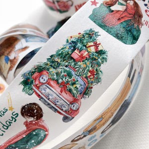 Lindas cintas washi de diseño con saludos navideños de invierno para niñas / Linda cinta para planificador, Scrapbooking, Bullet Journal, Papelería Mariposa