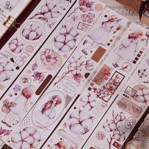 Cinta washi de diseño emocional para chicas lindas / Linda cinta de planificador, Scrapbooking, Bullet Journal, Papelería Mariposa