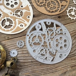 3D Metall Uhren Zahnrad Metall Schneiden Stirbt Scrapbooking Floral Stahl Handwerk sterben Schnitt DIY Album Karte, der Haus-Party-Dekoration