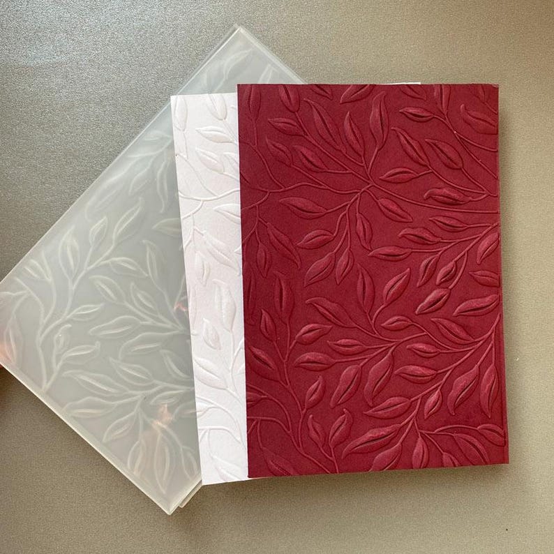 Embossing Folder - Botanical Leaf Holiday Greeting Card Making Craft - Etsy