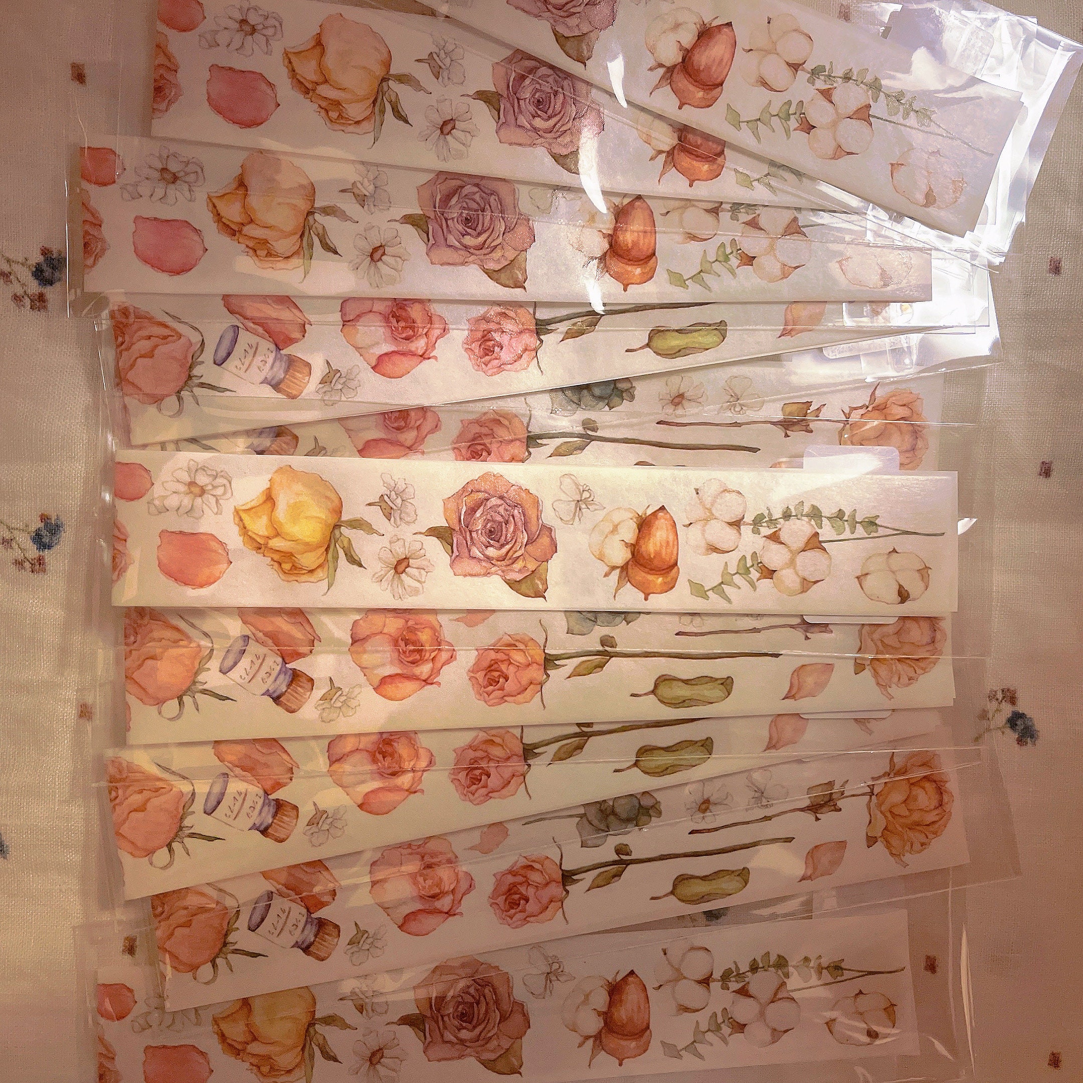 Watercolor Flower Washi Tape | Scrapbooking Planner Tape - Etsy