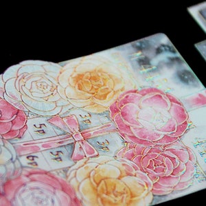 PET flower designer laser washi tape | Cute planner tape, Scrapbooking, Bullet Journal, Stationery Tulip