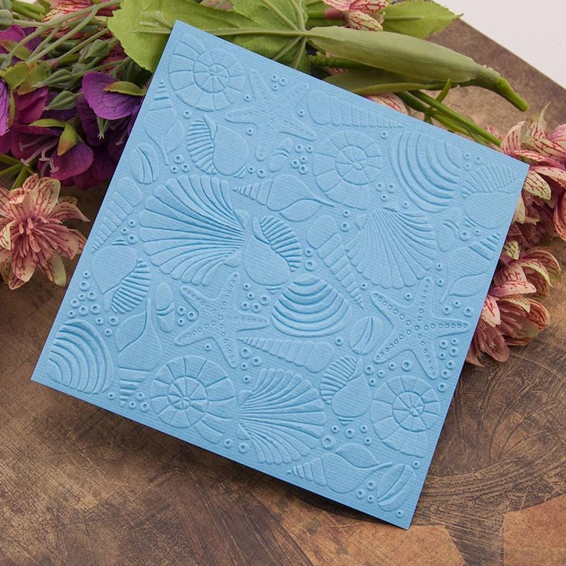 Embossing Folder - Ocean Beach Sea World Card Making - Etsy