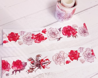 PET designer tape | Cute planner tape, Scrapbooking, Bullet Journal, Stationery ROSES