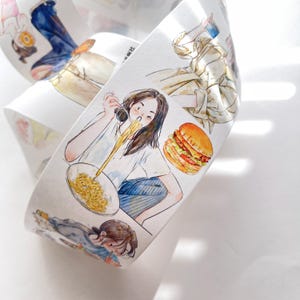Ruban adhésif design en Washi émotionnel pour filles mignonnes | Adorable ruban adhésif pour agenda, scrapbooking, Bullet Journal, papeterie papillon
