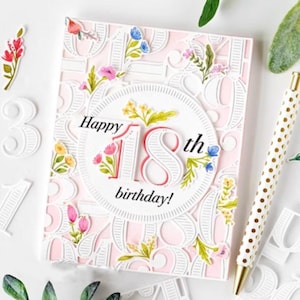 3D Zahlen Metall Schneiden Stirbt Scrapbooking Floral Stahl Handwerk Gestanzte DIY Album-Karte, die Haus-Party-Dekoration