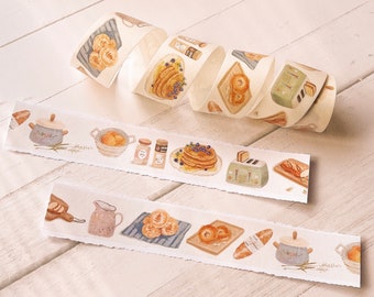 Breakfast food Washi paper tape | Cute planner tape, Scrapbooking, Bullet Journal, Stationery