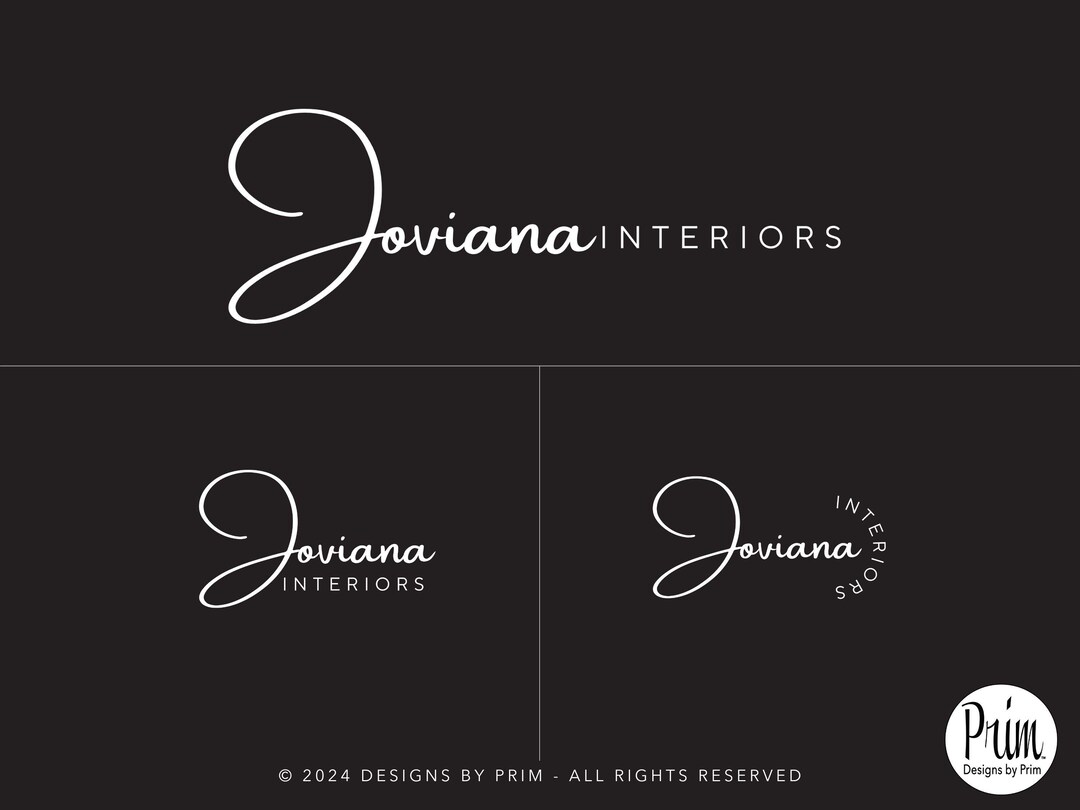 Cursive Logo Design Professional Logo Premade Logo Minimalist Logo ...