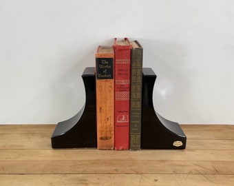 Black Stone Bookends by Onyx Tellez Tecali, Puebla Mexico, Set of 2, Both Included