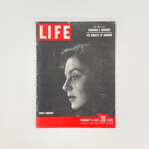 1949 LIFE Magazine, Viveka Lindfors on The Cover, February 14, 1949 Edition, Complete Magazine