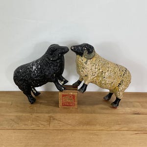 CHOICE - Cast Iron Ram, Farm Animal Paperweight, Rustic,Primitive White or black Ram