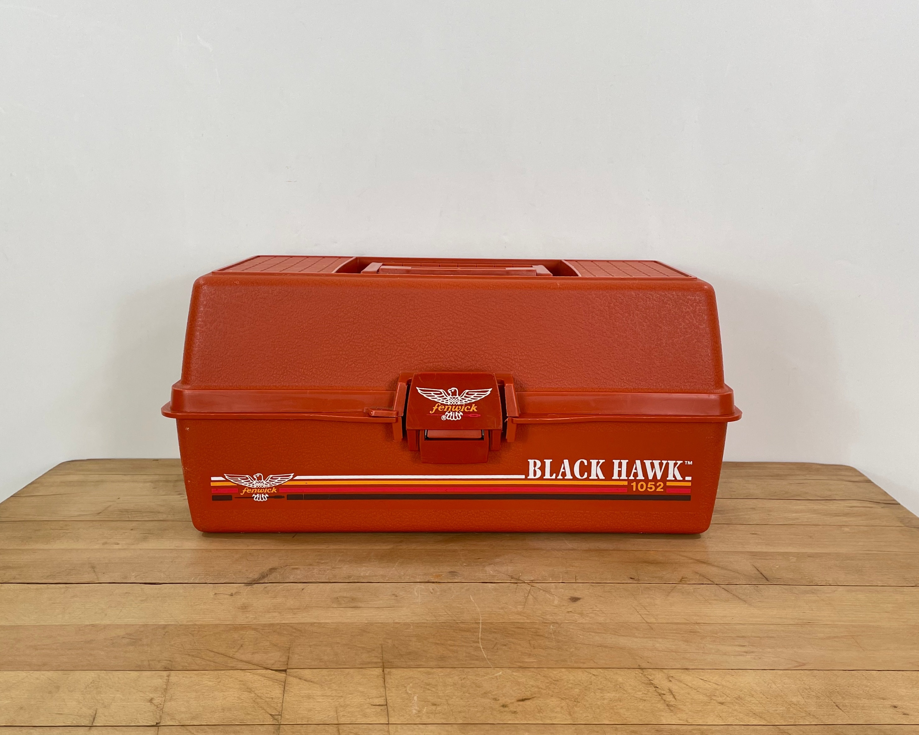 Black Hawk Tackle Box 1052 by Fenwick, Vintage Burnt Orange Lure