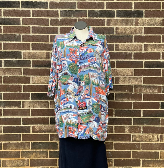 1980's Mets Aloha Shirt by Reyn Spooner, Official 