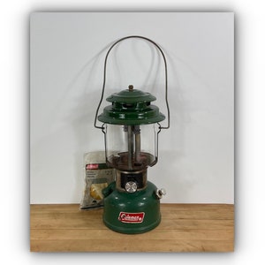 1976 Coleman Double Mantle Lantern Model 220J, Pyrex Globe - Untested
