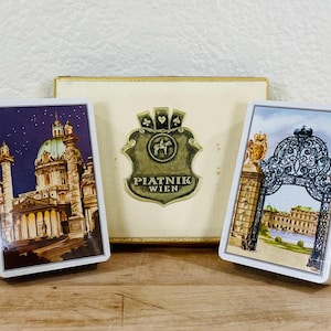 Double Deck Playing Cards by Wiener Spielkartenfabrik Ferd. Piatnik & Sohne Austria Vienna Nr. 125 Playing Cards, Unused Cards, MIP