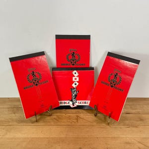 Bridge Score Sheet Pads or Tallies,  All Included 3 Hytone and one Scottish Terrier / Scottie Bridge Tally, Set of 4, All Included