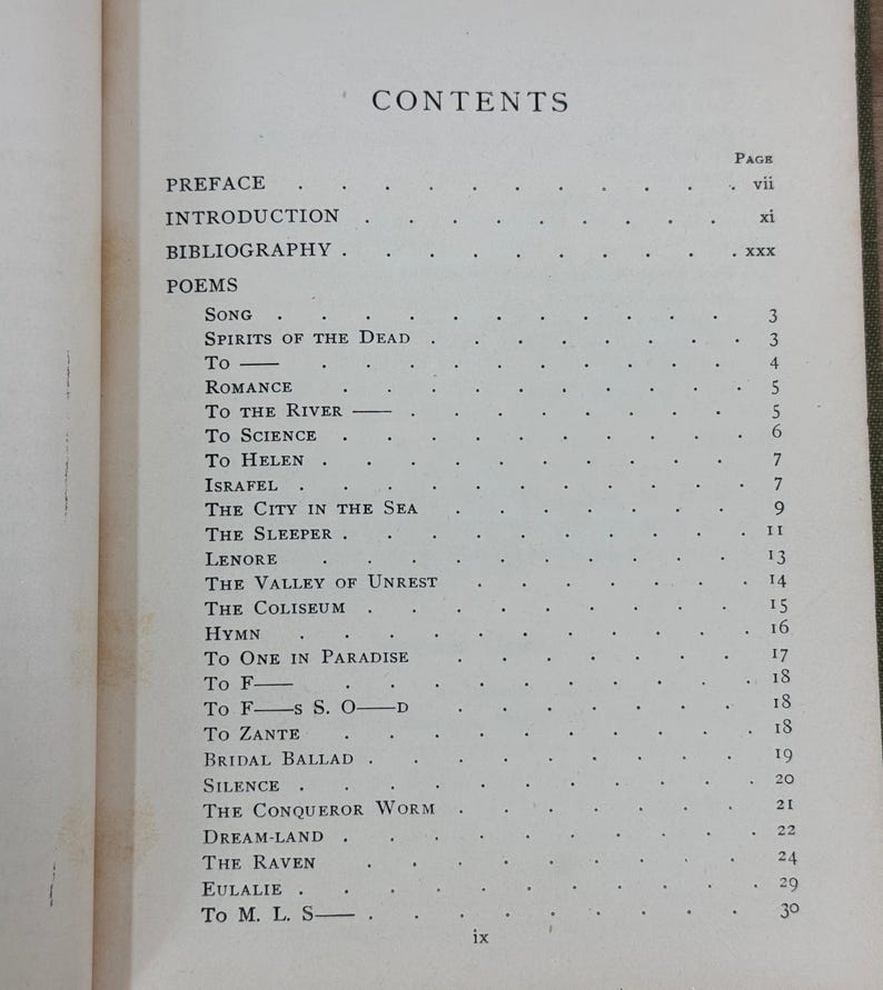 Antique C 1907 Standard English Classics Selections from Poe by Edgar Allen Poe, Notes by Gambrill, Published by Ginn and Company Bild 13