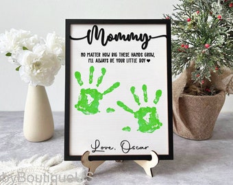 MOM - Mother's Day Gift, Mother's Day Wooden Sign, DIY Handprint Sign, Gifts for mom, Personalized Mom Gift, Gifts for Grandma