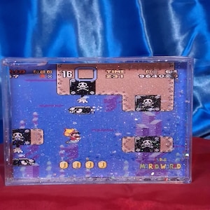 High-quality SNES Super Mario World video game water frame