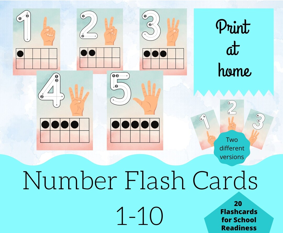 Number Flash Cards, Number Cards, Counting, School Printable, Childcare ...