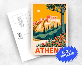 ATHENS Retro Travel Postcard - Places Collection